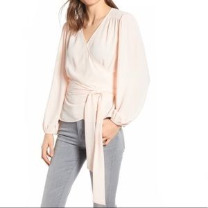 Chelsea28 Soft Pink Wrap Top
